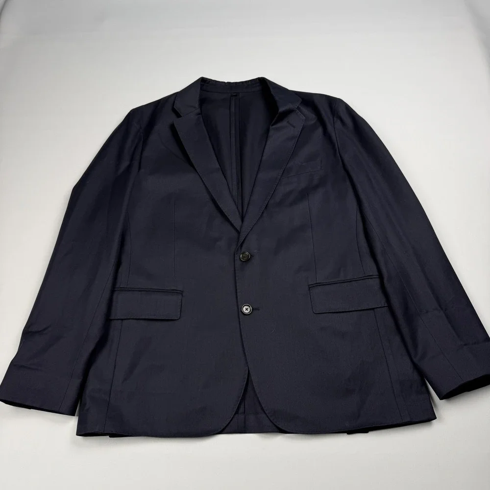 J.Crew Ludlow Blazer Mens 44R Navy American Wool Cotton 2 Button Jacket